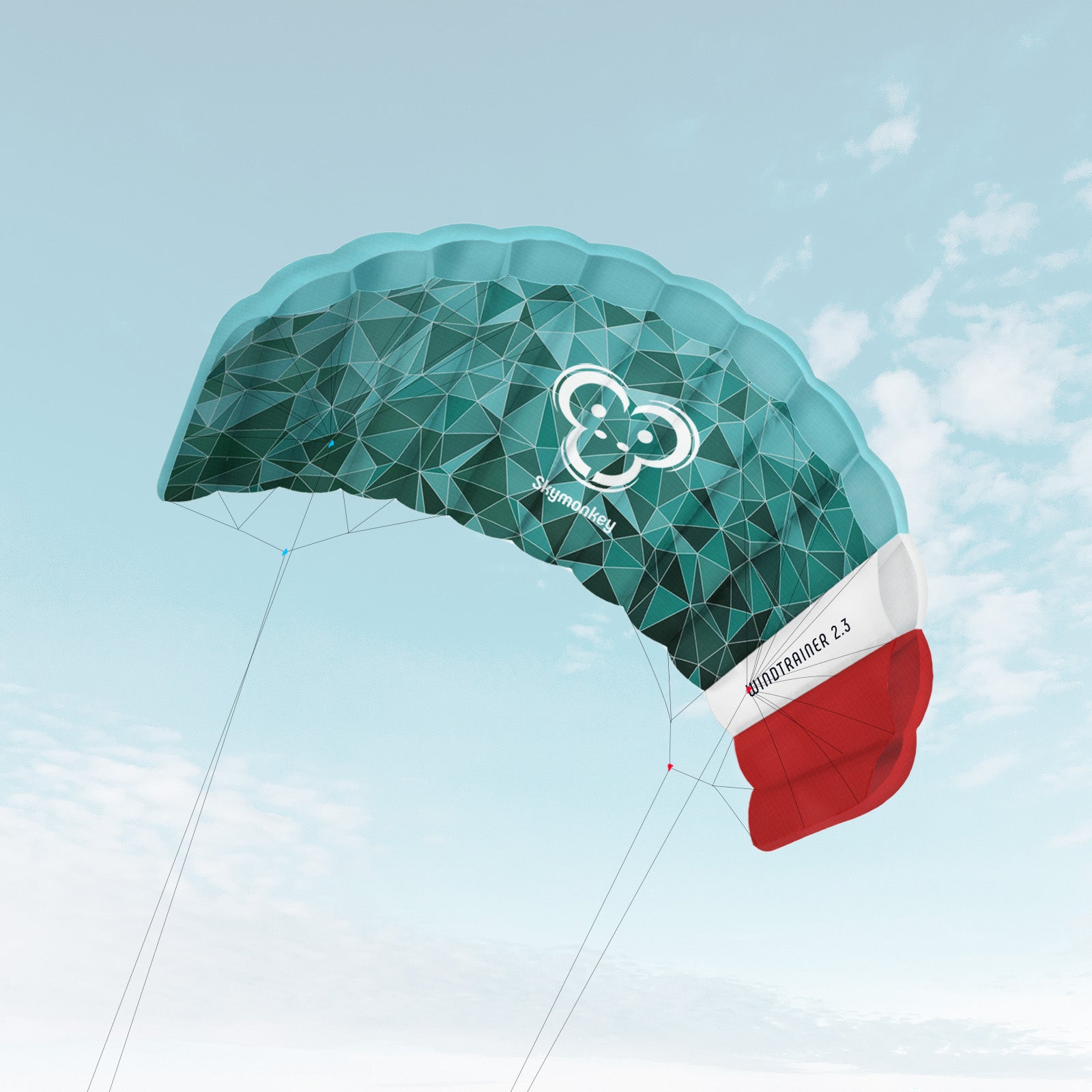Skymonkey Windtrainer 2.3 Parafoil 4-Fils Cerf-Volant Ready 2 Fly - Largeur d'Ouverture: 230 cm Skymonkey Windtrainer 2.3 Parafoil 4-Fils Cerf-Volant Ready 2 Fly - Largeur d'Ouverture: 230 cm